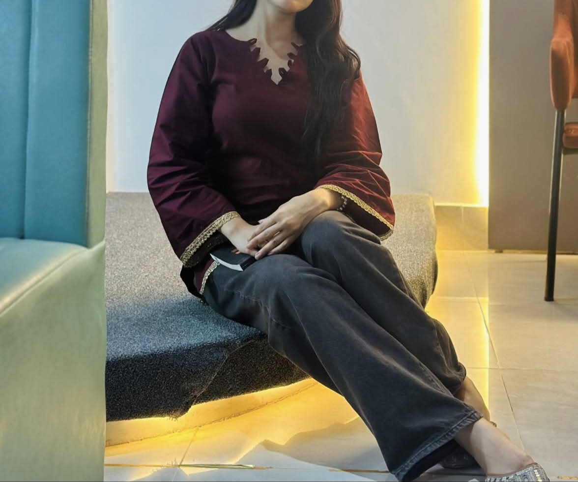 Maroon Elegance Designer Kurti